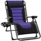 Best Choice Products Oversized Padded Zero Gravity Chair, Folding Outdoor Patio Recliner w/ Side Tray
